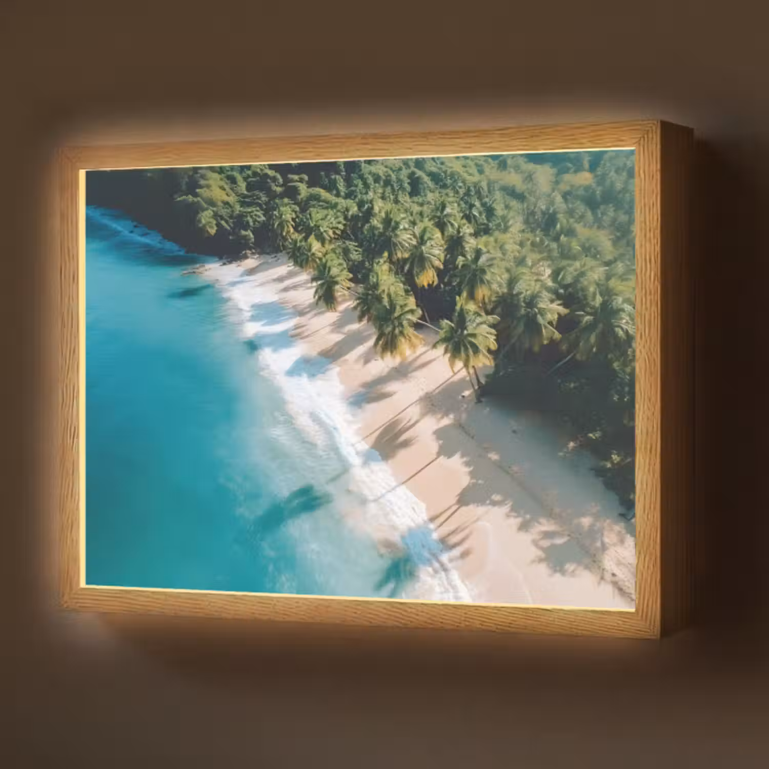 Lightbox - Wandlamp - Tropisch - Strand - Water - Palmbomen