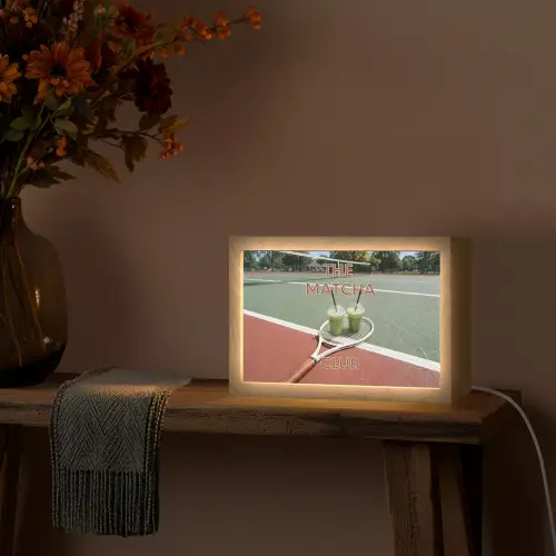 Matcha Club - Tennis - Matcha Light Box met kabel (Wandlamp) klein -sfeer4