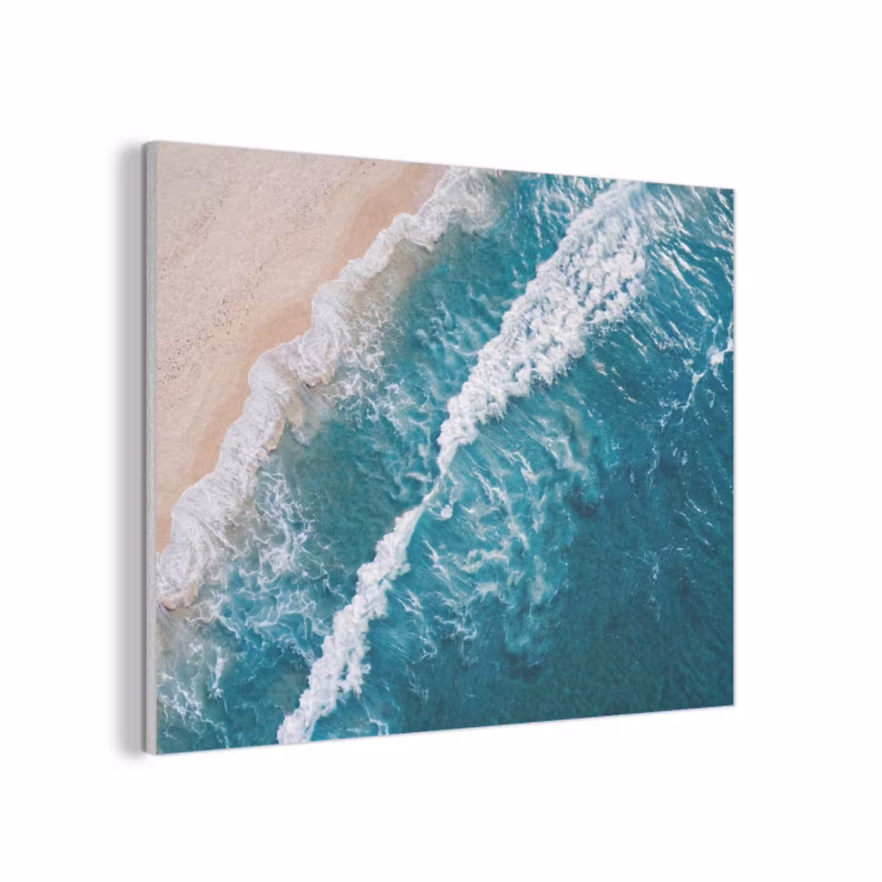 Zee - Strand - Golven - Natuur - Blauw PET vilt klein -3d