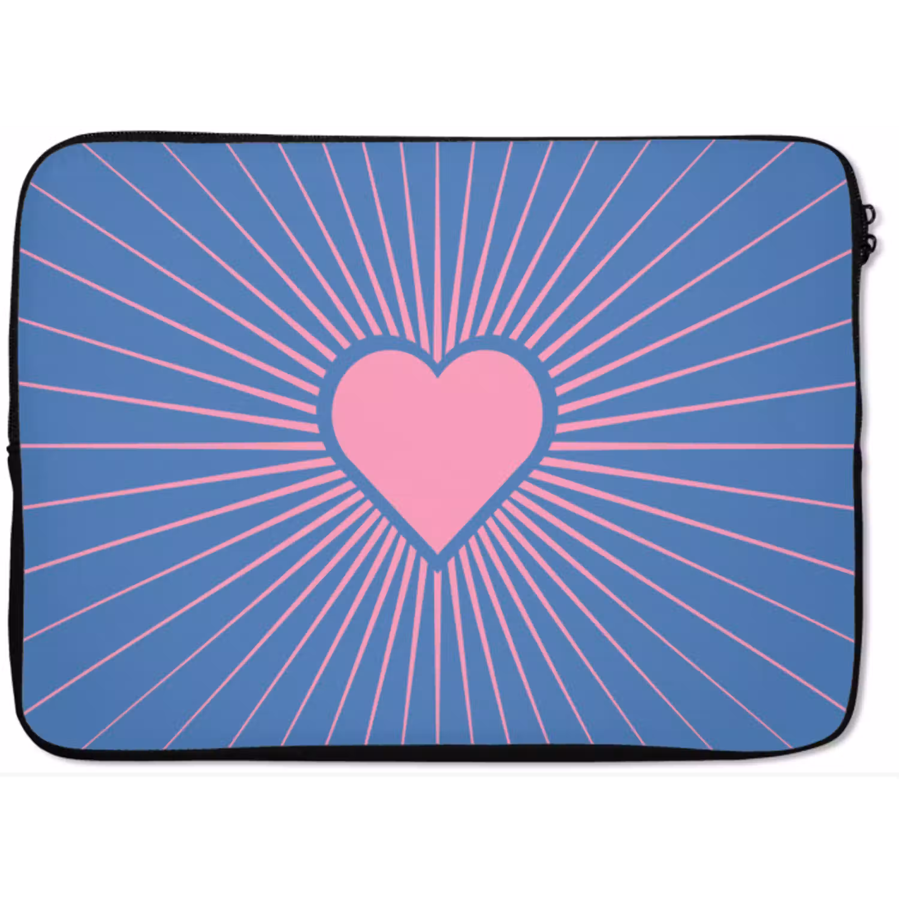 Hart - Stralen - Liefde - Modern - Roze laptophoes neopreen klein -zkaufland3dotto
