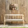 Kerst - Kerstballen - Beige - Goud Tuinposter op houten frame 2 cm dik klein -sfeer4