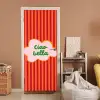 Ciao bella - Tekstwolk - Strepen - Oranje deurposter klein -sfeer1