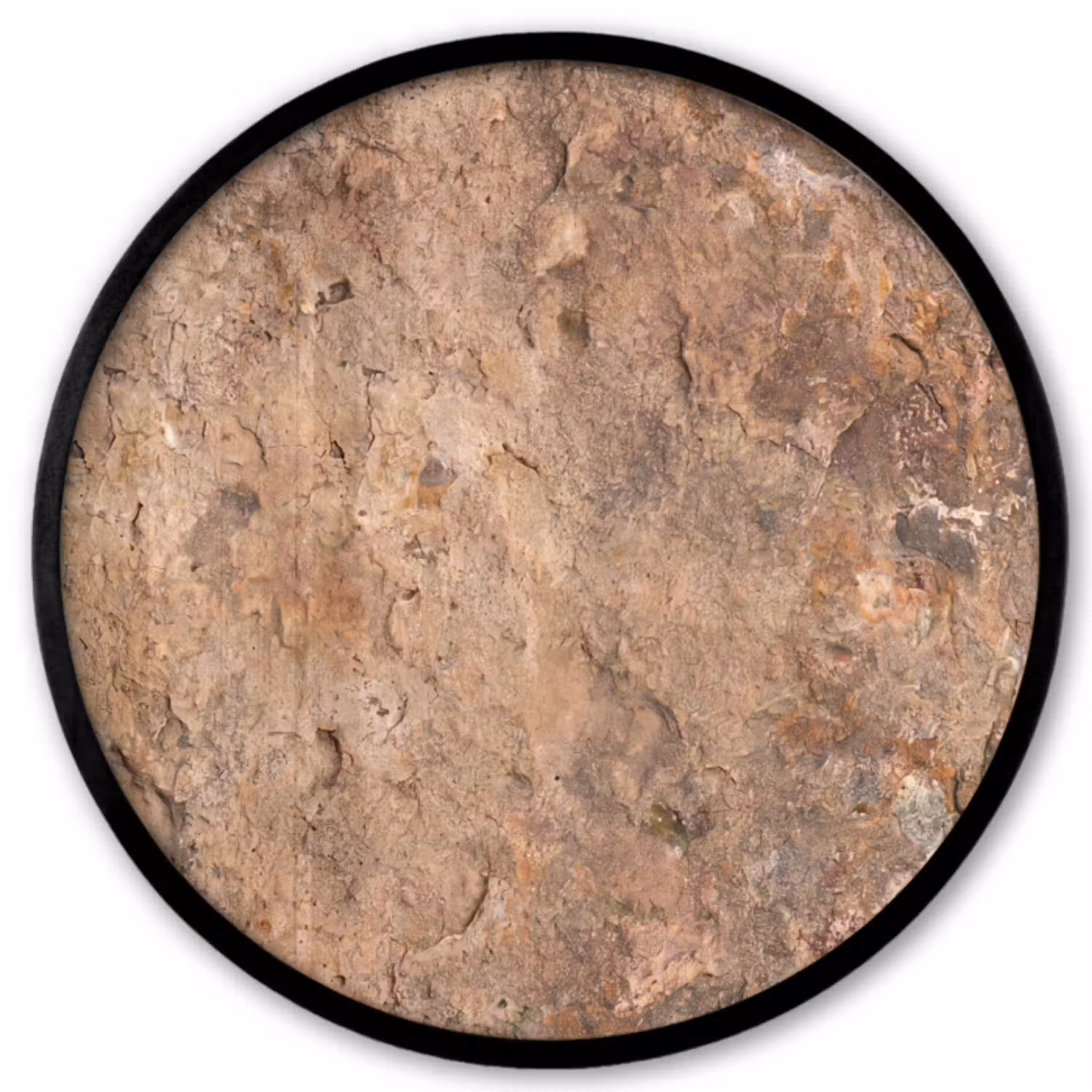 Steen - Natuur - Textuur - Abstract - Bruin Fotolijst rond zonder passe partout klein -3d