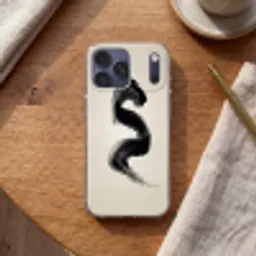 Penseelstreek - Zwart - Minimalistisch Telefoonhoesje iPhone 17 Pro Max klein -sfeer1
