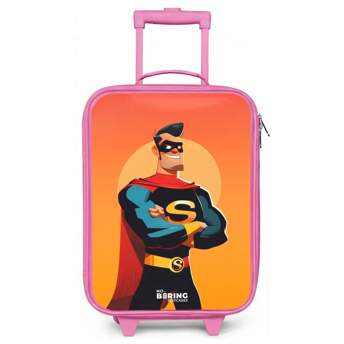 Sunny superhero Kinderkoffer - Roze klein -zz3dotto
