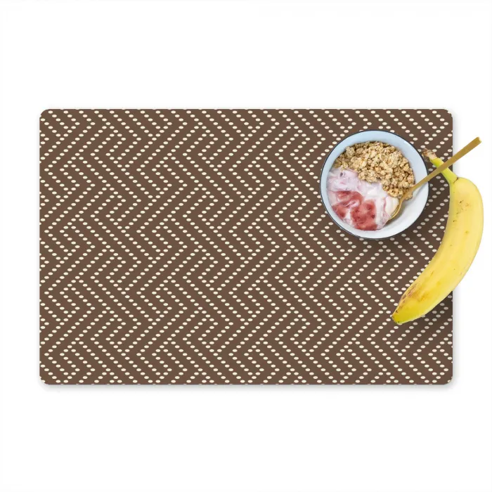 Stippen - Bruin - Beige - Patroon Placemat vinyl groot 368 -zzzproduct_Kitchenyeah-website