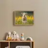 Lammetje - Gras - Bloemen - Geel Light Box met batterij (Wandlamp kind) middel -sfeer2_kind
