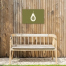 Avocado - Minimalistisch - Illustratie - Groen Tuinposter op houten frame 2 cm dik klein -sfeer4
