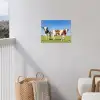 Koeien - Boerderij - Gras- Natuur - Dieren tuinposter los doek klein -sfeer8