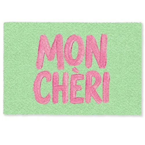 Mon cheri - Groen - Roze Deurmat klein -zkaufland3d