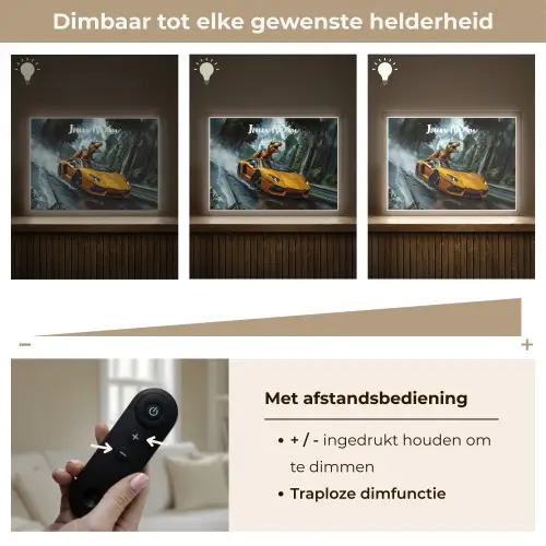T-Rex - Auto - Regenwoud Light Box met batterij (Wandlamp kind) middel -USP_dimbaarNL