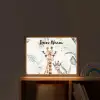Giraffe - Bladeren - Kinderen - Dieren - Jungle Light Box met batterij (Wandlamp kind) middel -sfeer1_kind