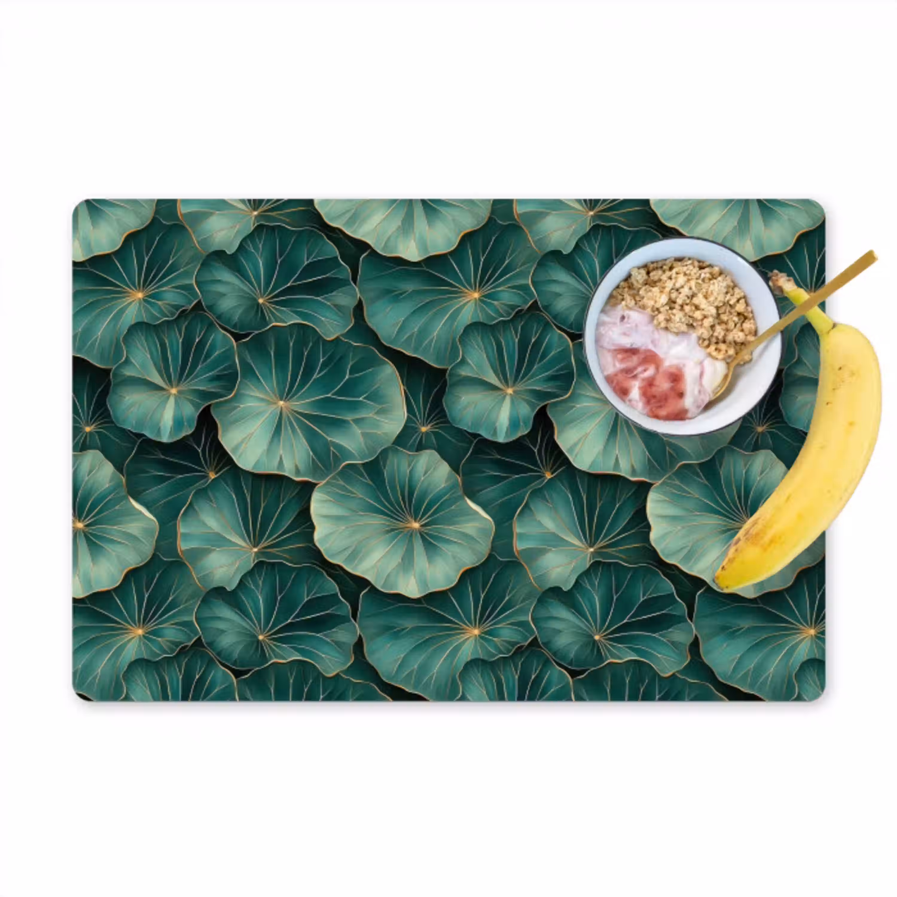 Patroon - Bladeren - Groen Placemat vinyl groot 368 -zzzproduct_Kitchenyeah-website