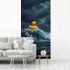 Storm - Badeend - Golven fotobehang vinyl groot -woonkamer