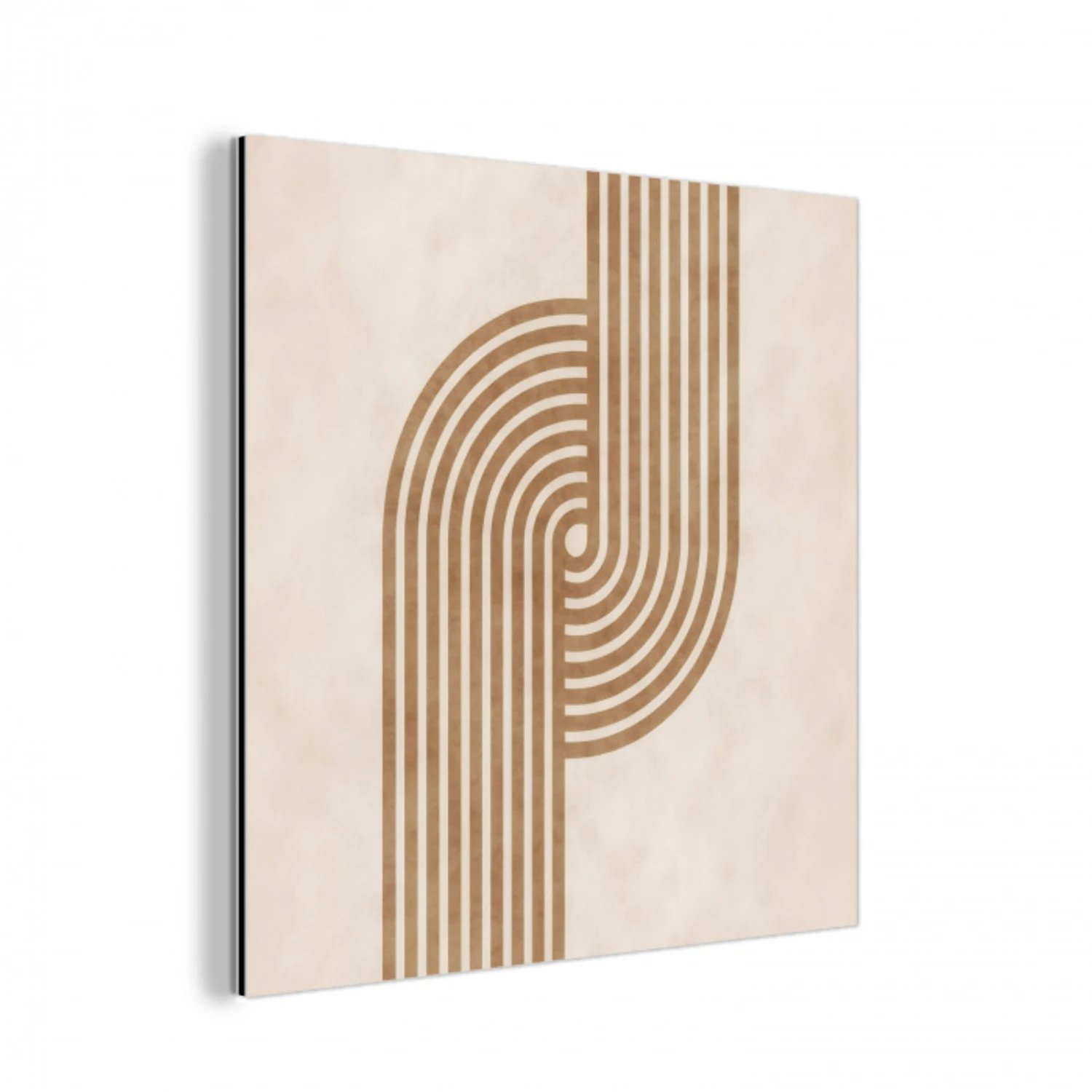 Symmetrische bocht - Koperkleurig aluminium wit klein -3d