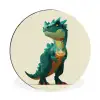 Stekels - Dino - Blauw - Gespierd Wandcirkel aluminium klein -3d