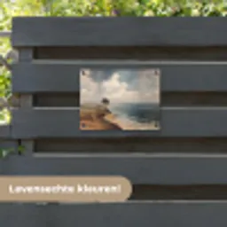 Klif - Zee - Boom tuinposter los doek klein -sfeer3