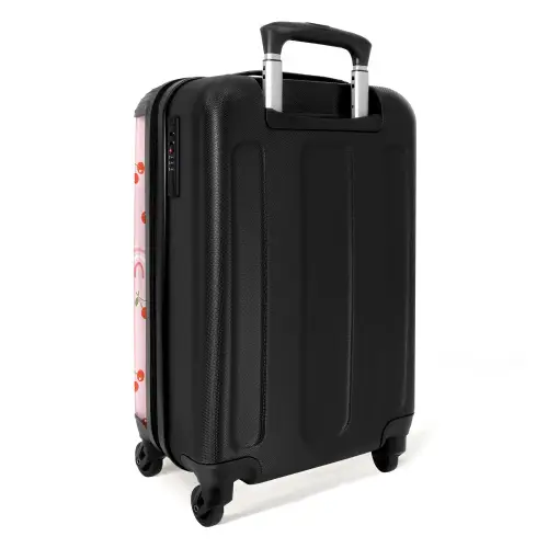 Kersen en regenboogpatroon NBS - Handbagage koffer - Unisex middel -achterkant