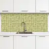 Vlecht - Patroon - Groen keuken achterwand 2 middel 871 -3d