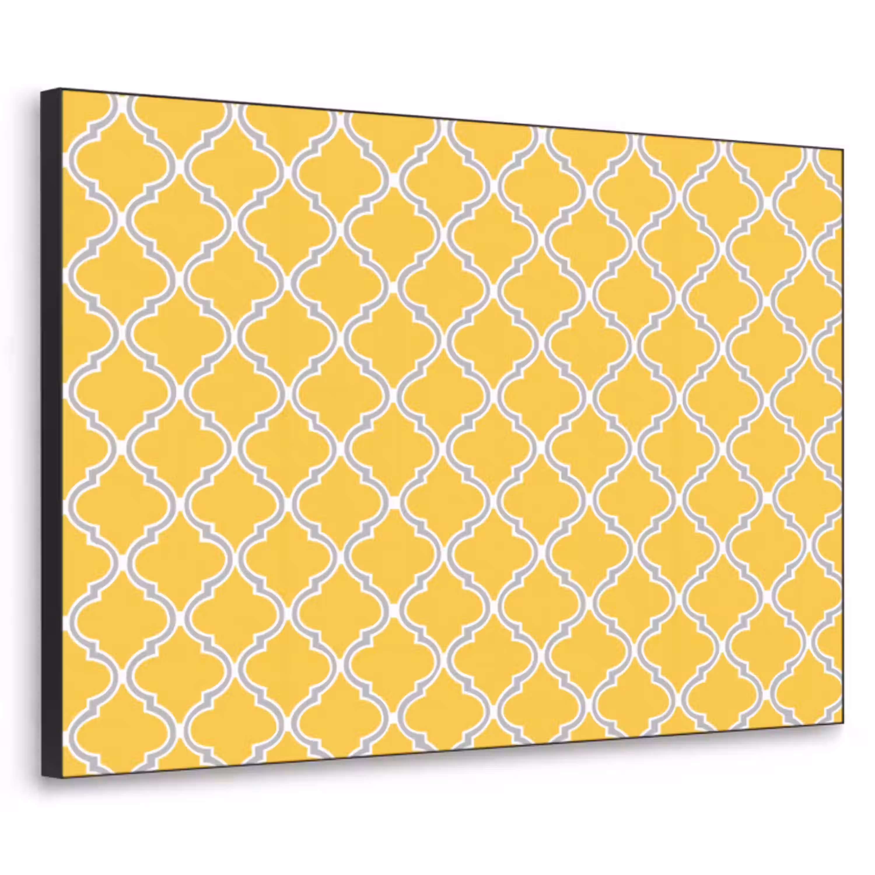 Lantaarn - Arabesk - Elegant - Geel Textielframe zwart klein 947 -3d