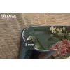 Groene papegaai - Kleurrijke bloemen - Donkere achtergrond Placemat vinyl groot -closeup