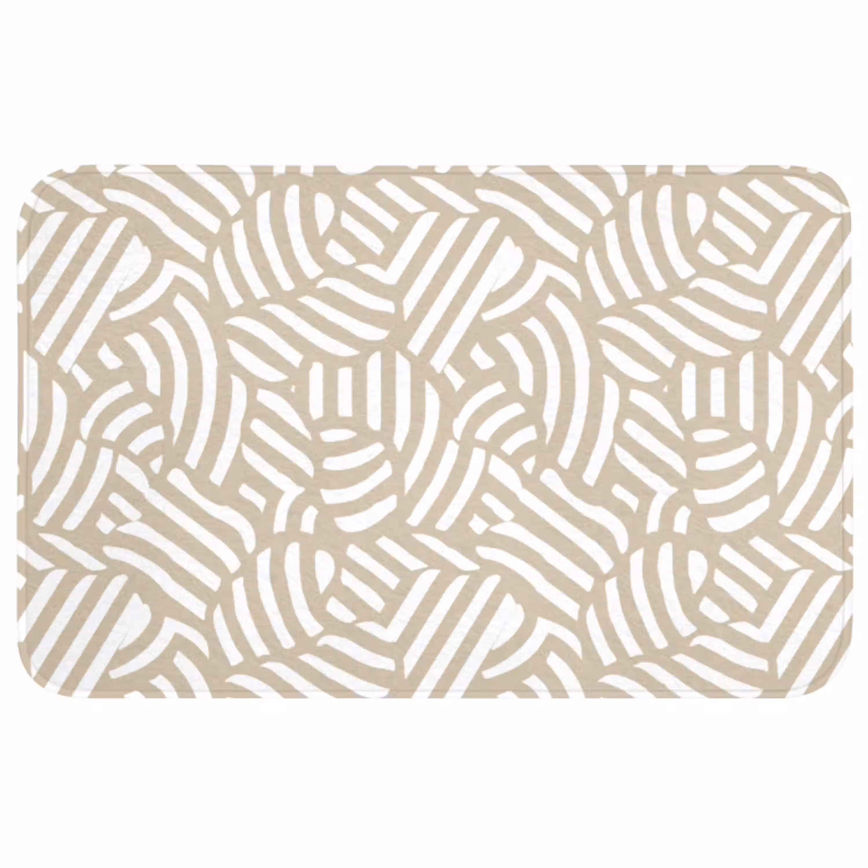Abstract - Modern - Beige Badmat middel 997 -3d