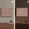 Geometrisch - Patroon - Rood Light Box met batterij (Wandlamp) middel 907 -sfeer3