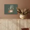 Kop - Bloemen - Groen - Koffie PET vilt klein -sfeer4