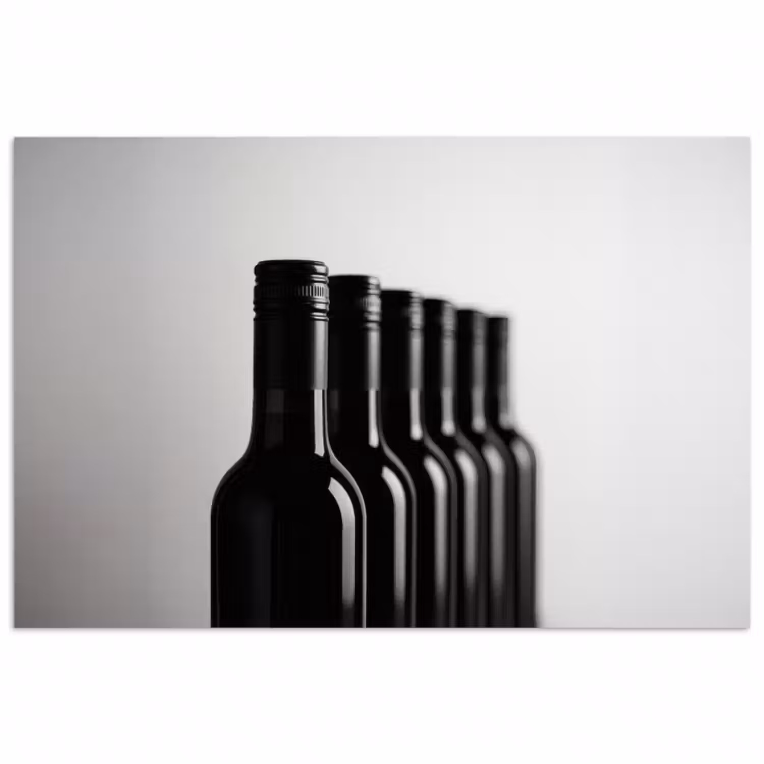Poster - Weinflaschen - Schwarz - Minimalistisch