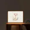 Illustratie - Stippen - Hertje - Aquarel Light Box met batterij (Wandlamp kind) middel -sfeer1_kind