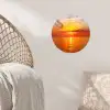 Zonsondergang - Zee - Lucht - Oranje - Horizon - Water Wandcirkel behangsticker klein -sfeer4