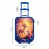 Hertje en uil in een roze sprookjesbos Kinderkoffer - Blauw klein -productfoto_formaten