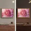 Dahlia - Bloem - Close up - Roze Light Box met batterij (Wandlamp) middel -sfeer3