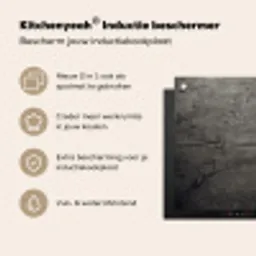 Beton - Grijs - donker Inductie beschermer vinyl 3mm middel -zzzzzzusp-haakje_NL