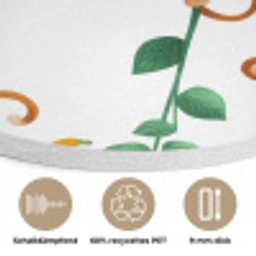 Apen - Lianen - Kleurrijk Akoestische PET Vilt - Rond klein 838 -closeup_DE