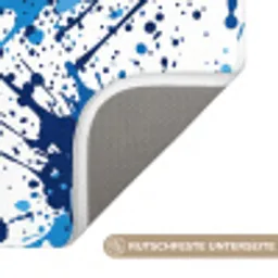 Voetballen - Verf - Sport - Blauw Badmat klein -USP_AntislipDE