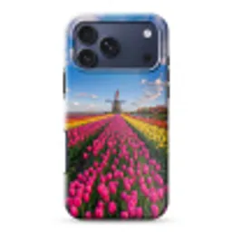 Tulpen - Holland - Molen - Kleurrijk Toughcase MagSafe Apple iPhone 17 Pro Max klein -3d