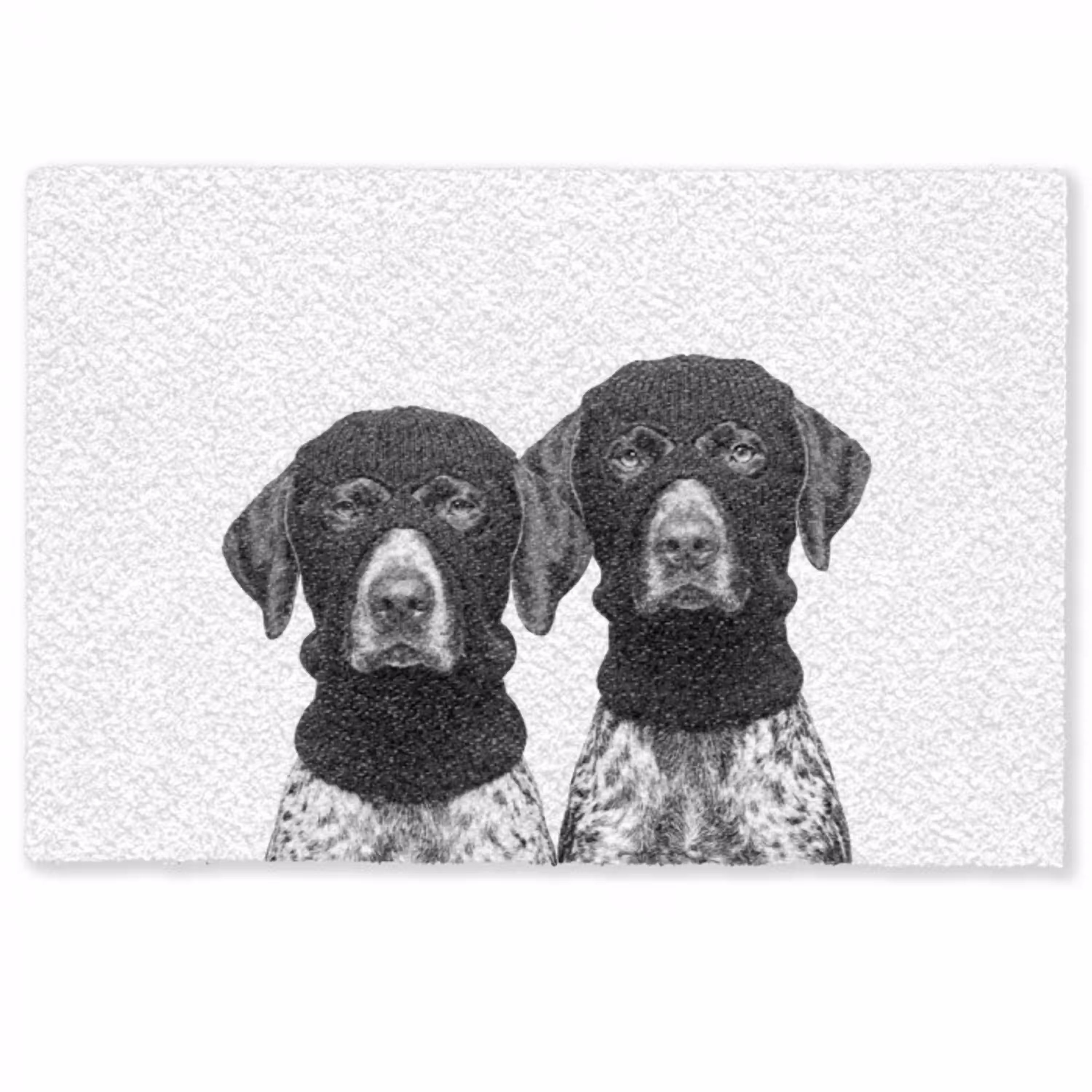 Honden - Bivakmuts - Zwart - wit Deurmat klein -zkaufland3d