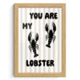 Lobster - Beige - Minimalistisch fotolijst eiken zonder passe partout klein -3d