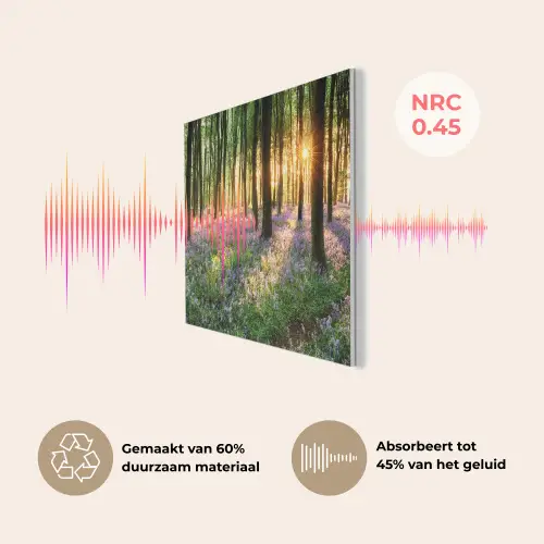 Bos - Bloemen - Lavendel - Zon - Paars - Natuur PET vilt klein -USP_NL