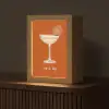 Cocktail - Oranje - Zomer - Quote Light Box met kabel (Tafellamp) klein -z3d_website
