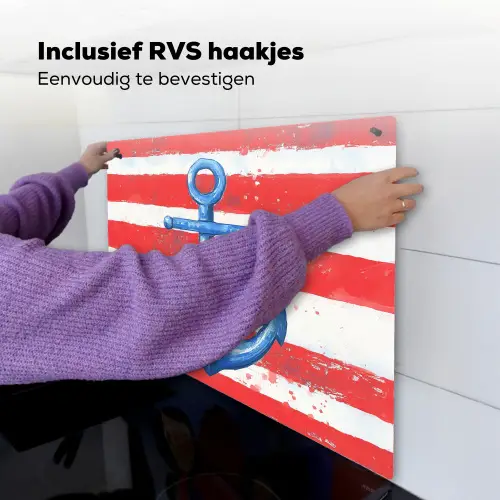 Anker - Verfspatten - Rood - Blauw Inductie beschemer met haakjes middel -ky-ophangen-nl