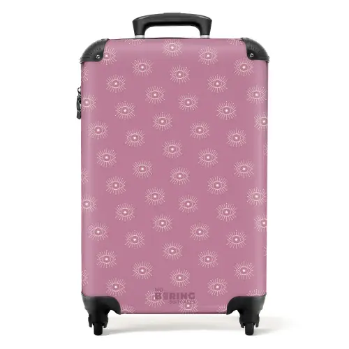 Boho - Paars patroon NBS - Handbagage koffer - Unisex middel -productfoto_recht