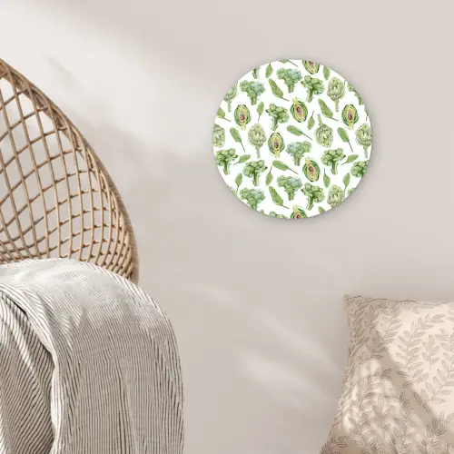 Groene - Groente - Broccoli - Artisjokken Wandcirkel plexiglas klein 852 -sfeer5