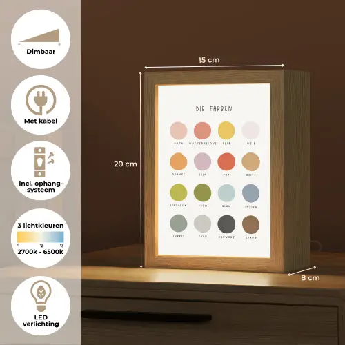 Educatief - Kleuren leren - Kleurrijk - Wit Light Box met kabel klein -USP_NL
