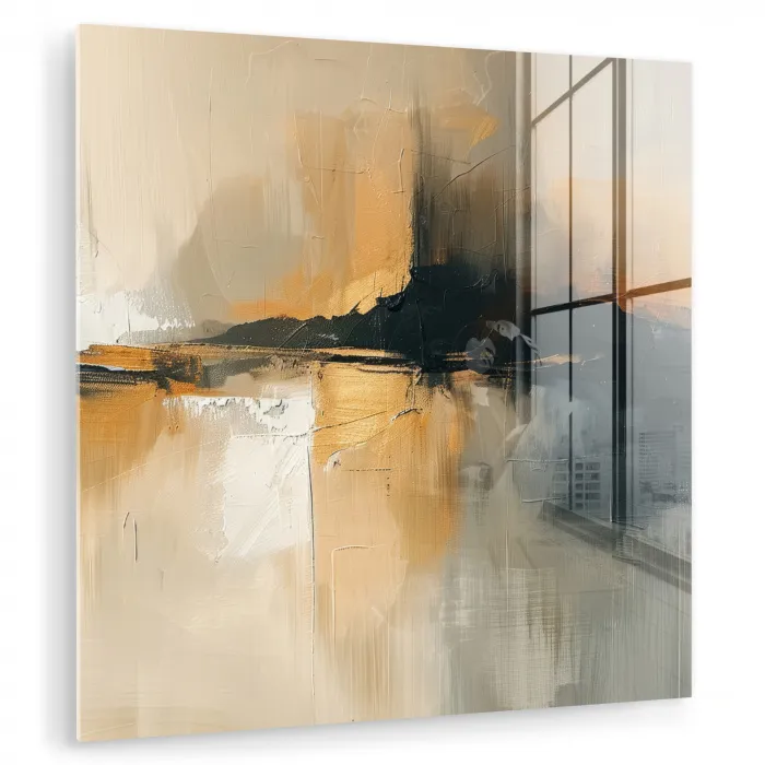 Moderne kunst - Abstract - Zwart plexiglas 5mm klein -zzzproduct_nieuw