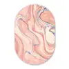 Marmer - Pastel - Roze - Blauw - Marmerlook - Abstract Wandcirkel Ovaal Forex klein -3d