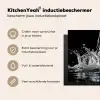 Water - Splash - Zwart Inductie beschermer vinyl 3mm middel -sfeer2