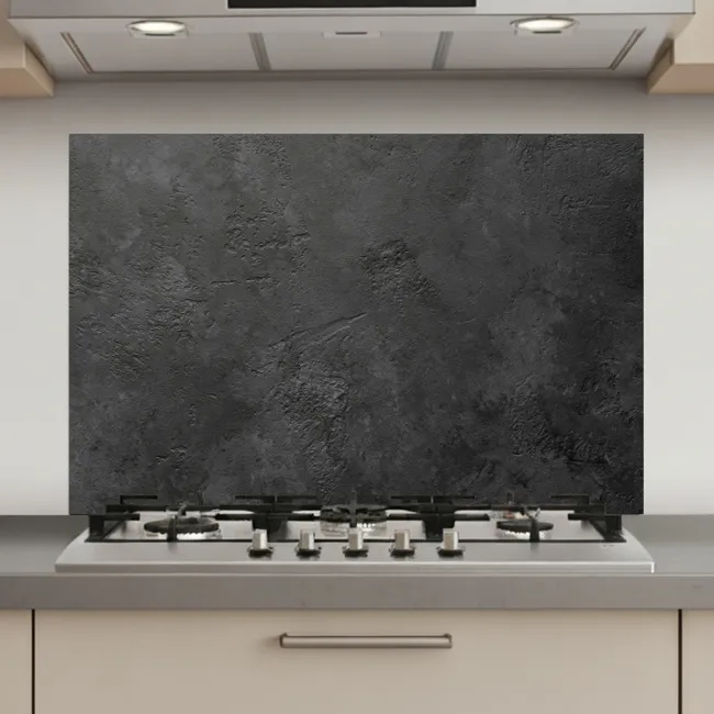 Beton - Structuur - Industrieel - Zwart - Grijs keuken achterwand spatscherm klein -3d_website