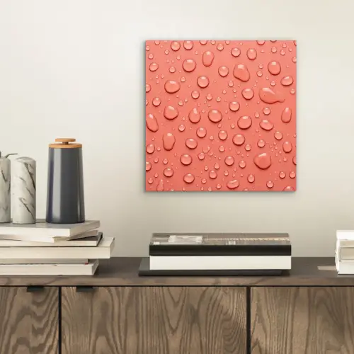 Water - Druppels - Roze aluminium wit klein -sfeer1